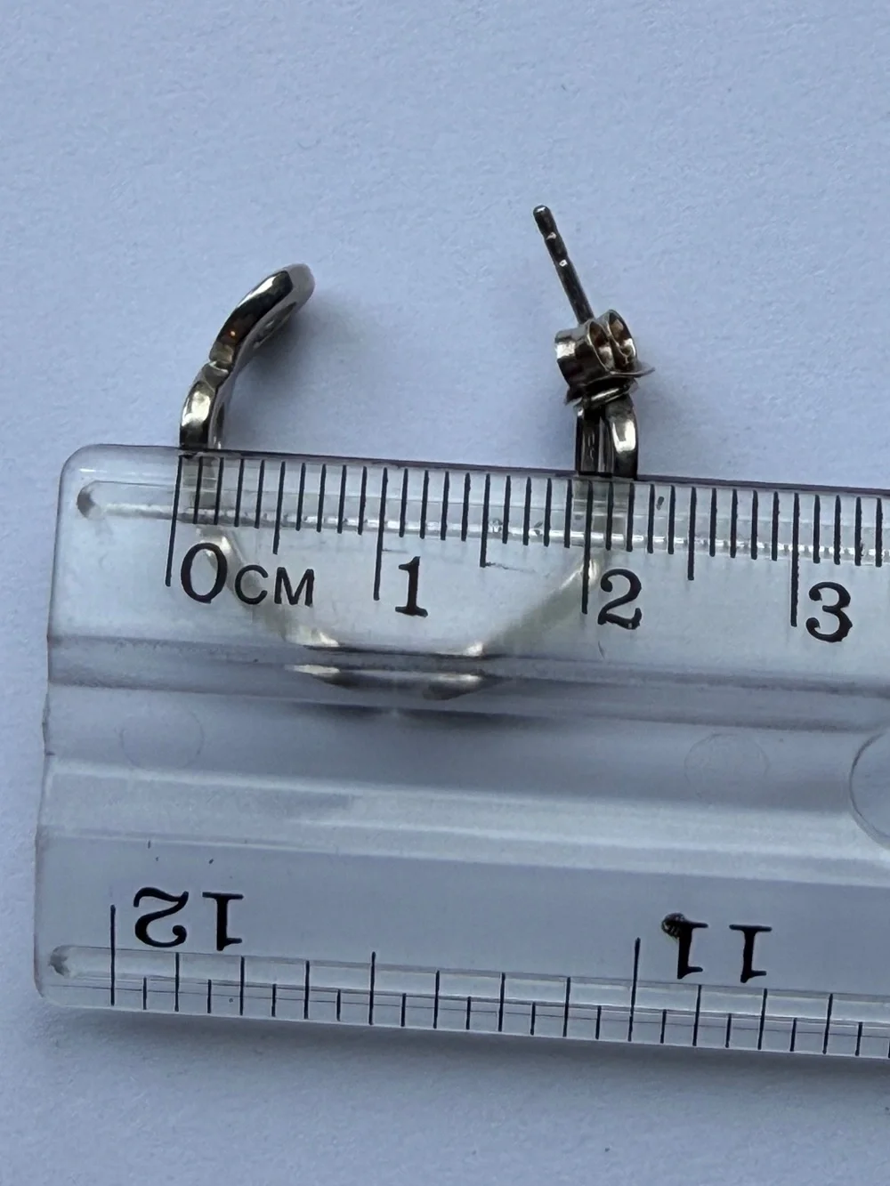 COACH Silver and Black Enamel Hoop Stud Earrings - Picture 4 of 4